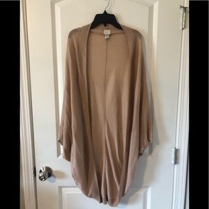 A New Day taupe oversized cape top